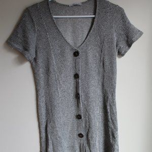 ZARA Knit T-Shirt Button-up Dress
